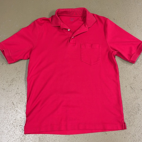 Lands’ End Men’s Red Polo Shirt Size Medium - Picture 1 of 6